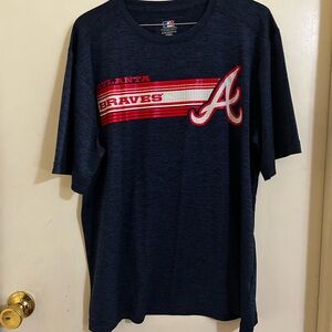 Genuine Merchandise Navy and Red Atlanta Braves Dri-Fit Tee